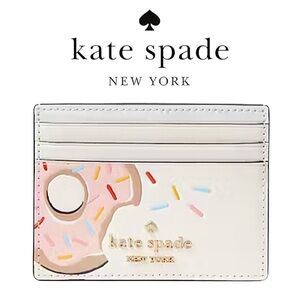 Kate Spade Coffee Break Donut Small Slim Card Holder